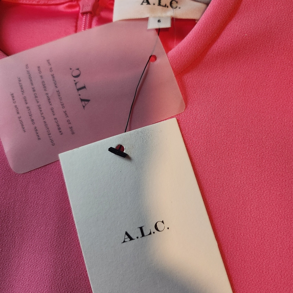 A.L.C. Skye Crystal Embellished Dress in Grapefruit - Picture 8 of 10